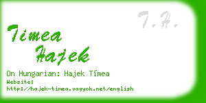 timea hajek business card